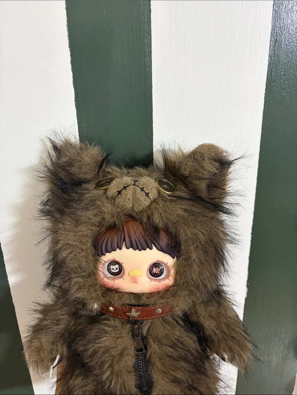 Plush Bear-Style Kids Backpack - Brown Faux Fur